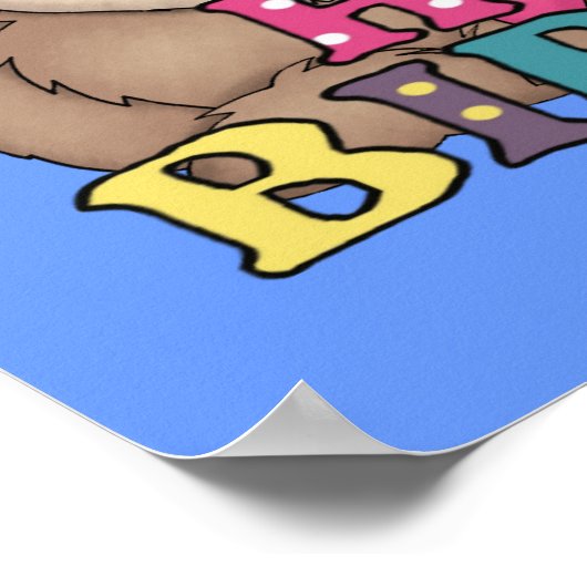 Happy Birthday Balloons Junge 1 Jahr alt Poster (Ecke)