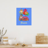 Happy Birthday Balloons Junge 1 Jahr alt Poster (Küche)