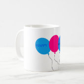 Happy Birthday Balloons Kaffeetasse (Vorderseite Links)