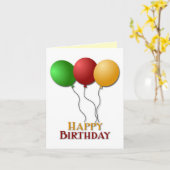 Happy Birthday Balloons Karte (Gelbe Blume)