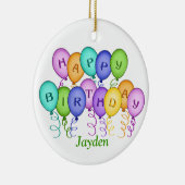 Happy Birthday Balloons Ornament (Rechts)