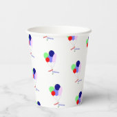Happy Birthday Balloons  Pappbecher (Rückseite)