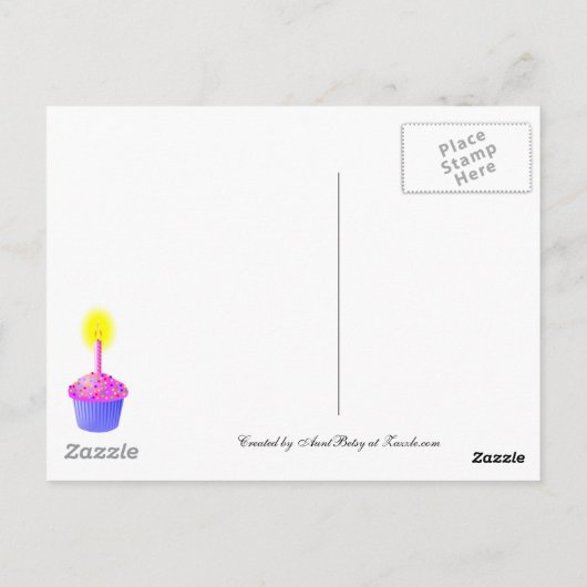 Happy Birthday Balloons Postcard Postkarte (Rückseite)