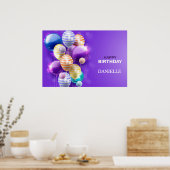 Happy Birthday Balloons Poster (Küche)