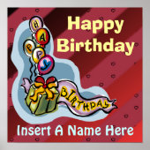 Happy Birthday Balloons Poster (Vorne)