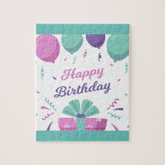 Happy Birthday Balloons Puzzle (Vertikal)