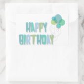 Happy Birthday Balloons Rechteckiger Aufkleber (Tasche)