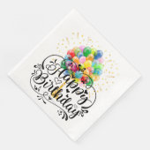 Happy Birthday Balloons Serviette (Ecke)