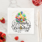 Happy Birthday Balloons Serviette (Beispiel)