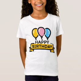 Happy Birthday Balloons T - Shirt | Fun Celebratio