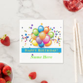 Happy Birthday Balloons - TEMPLATE CUSTOMIZE Serviette (Beispiel)