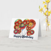 Happy Birthday Balloons (Tochter) Karte (Gelbe Blume)