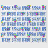 Happy Birthday Balloons und Confetti Geschenkpapier (Flach)