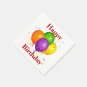 Happy Birthday Balloons und Confetti Serviette (Ecke)