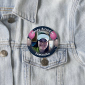 Happy Birthday Balloons und Foto Pink Button (Beispiel)