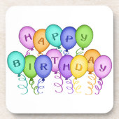 Happy Birthday Balloons Untersetzer Set (Vorderseite)
