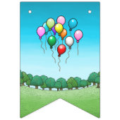 Happy Birthday Balloons Wimpelkette (Erste Fahne)