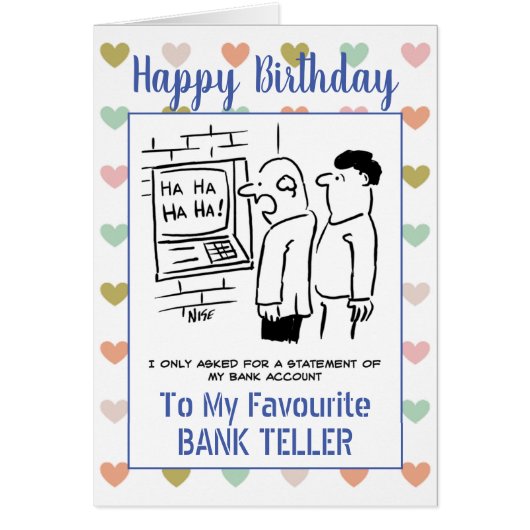 Happy Birthday Bank Teller (Vorne)