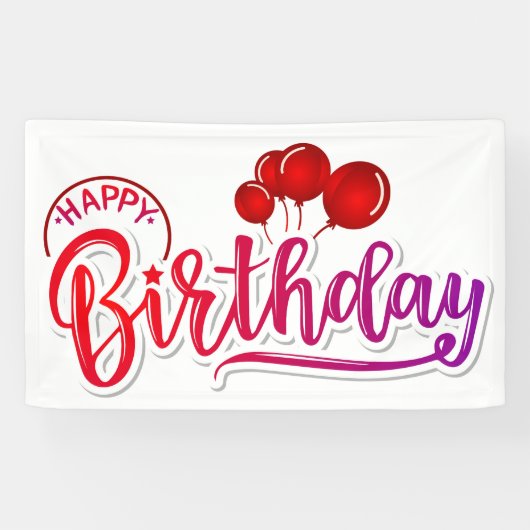 Happy Birthday Banner (Horizontal)