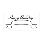 Happy Birthday Banner Art Briefmarke Gummistempel (Prägung)