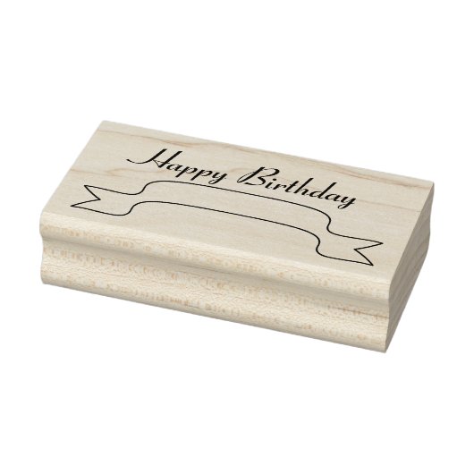 Happy Birthday Banner Art Briefmarke Gummistempel (Stempel)