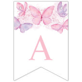 Happy Birthday Banner Girls Butterfly Bunting (Dritte Fahne)