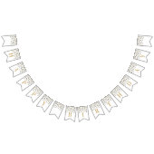 Happy Birthday Banner Gold Black Confetti (Alle)