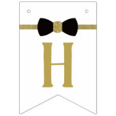 Happy Birthday Banner in Black and Imitate Gold (Zweite Fahne)