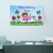 Happy Birthday Banner Lila Fairy (Messeveranstaltung)