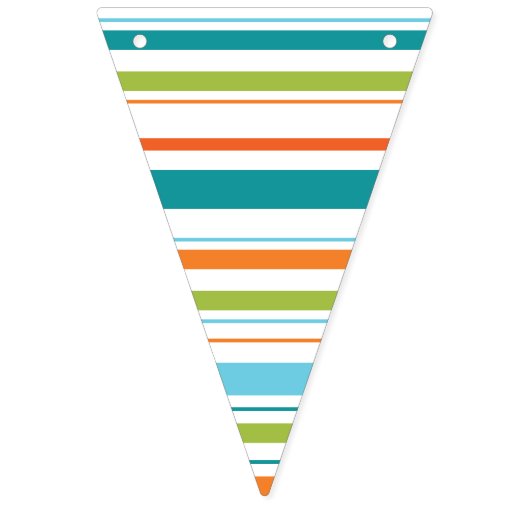 Happy Birthday Banner mit Streifen (Erste Fahne)