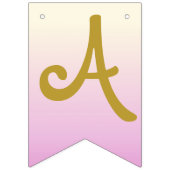 Happy Birthday Banner Ombre Beige Pink (Dritte Fahne)