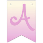 Happy Birthday Banner Ombre Beige Pink (Dritte Fahne)