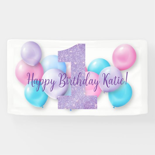 Happy Birthday Banner - Personalisiert (Horizontal)