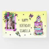 Happy Birthday Banner Personalisiert Unicorn (Horizontal)