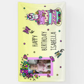 Happy Birthday Banner Personalisiert Unicorn (Vertikal)
