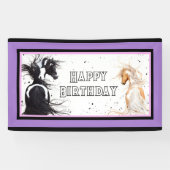 Happy Birthday Banner Pferd von Bihrle (Horizontal)