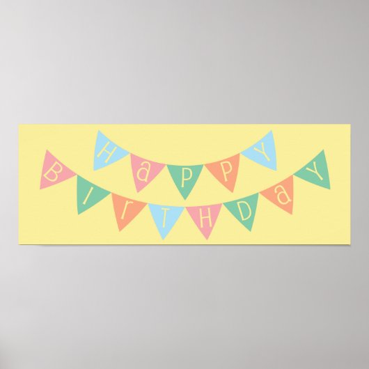 Happy Birthday Banner Poster (Vorne)