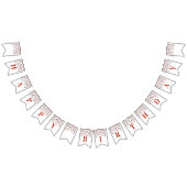 Happy Birthday Banner Red Black Confetti (Alle)