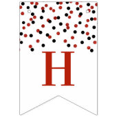 Happy Birthday Banner Red Black Confetti (Zweite Fahne)