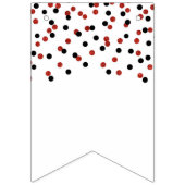 Happy Birthday Banner Red Black Confetti (Erste Fahne)