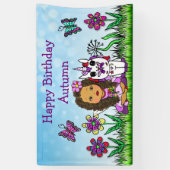 Happy Birthday Banner Unicorn und Fairy (Vertikal)