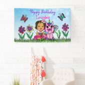 Happy Birthday Banner Unicorn und Fairy (Insitu)