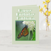 Happy Birthday Barbara Monarch Butterfly Karte (Gelbe Blume)