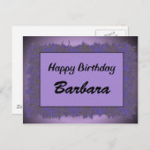 Happy Birthday Barbara Postkarte (Vorne/Hinten)