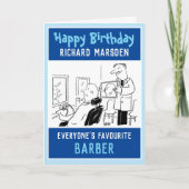 Happy Birthday Barber oder Friseur Karte (Vorderseite)