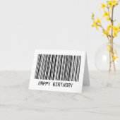 Happy Birthday Barcode Karte (Gelbe Blume)
