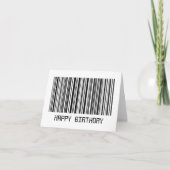 Happy Birthday Barcode Karte (Vorderseite)