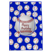 Happy Birthday Baseball Mittlere Geschenktüte (Rückseite)
