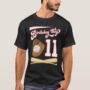 Happy Birthday Baseball Player Boy 11 Jahre alt bi T-Shirt