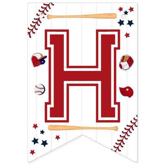 Happy Birthday Basetball Wimpelkette (Zweite Fahne)